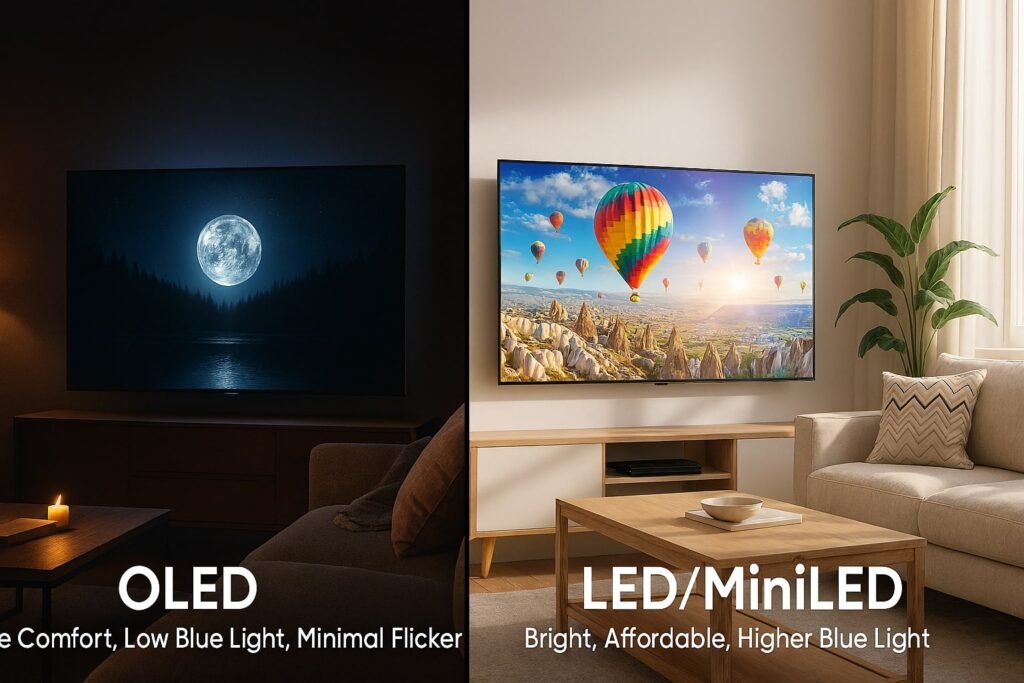 oled vs led which is better for eyes