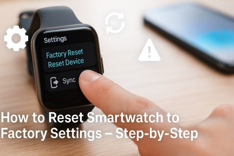 how to reset smartwatch to factory settings
