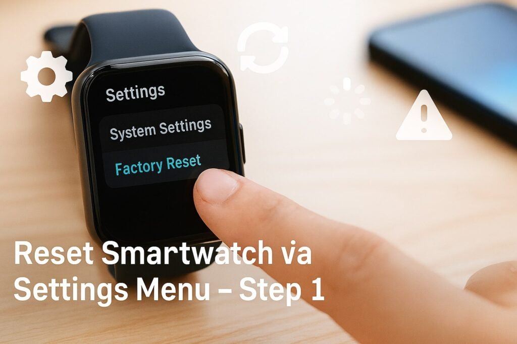 how to reset smartwatch to factory settings